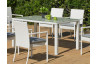 Table de jardin en résine tressée 4 personnes - Astorga - blanche - Hevea