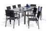 Ensemble table et chaises de jardin en alu/verre pour 8 personnes DCB Garden TOLEDE gris anthracite