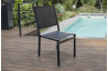 Ensemble table et chaises de jardin en alu/verre pour 10 personnes DCB Garden TOLEDE gris anthracite