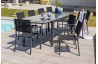 Ensemble table et chaises de jardin en alu/verre pour 10 personnes DCB Garden TOLEDE gris anthracite