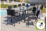 Ensemble table et chaises de jardin en alu/verre pour 12 personnes DCB Garden TOLEDE gris anthracite
