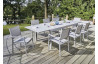 Ensemble table et fauteuils de jardin en aluminium pour 10 personnes Agde gris clair