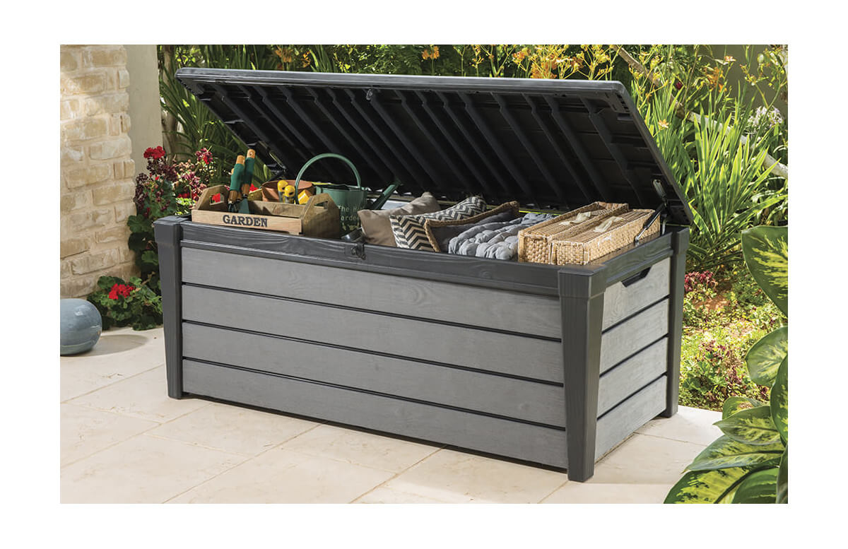 Coffre de rangement extérieur Brushwood Keter 570L en résine Anthracite