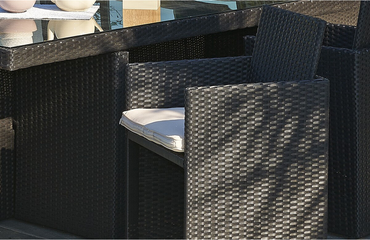 Lot de 4 fauteuils pour salon de jardin encastrable aluminium 4 pers DCB Garden Lot de 4 fauteuils pour salon de jardin encastrable aluminium 4 pers DCB Garden
