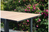 Table de jardin à rallonge pivotante 8 personnes en aluminium imitation bois Castres