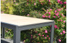 Table de jardin à rallonge pivotante 8 personnes en aluminium imitation bois Castres