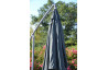 Parasol de jardin carré déporté et inclinable 2m50 gris