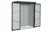 Abri de jardin double porte AZIONE 140x81 cm Anthracite CITY GARDEN