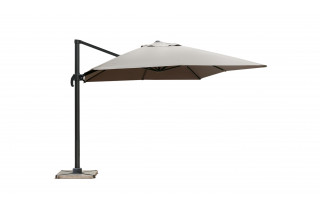 Parasol de jardin rectangulaire déporté et inclinable 4 x 3m DELORM