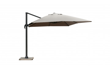 Parasol de jardin rectangulaire déporté et inclinable 4 x 3m DELORM