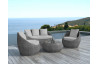 Salon de jardin design bas 4 personnes DELORM