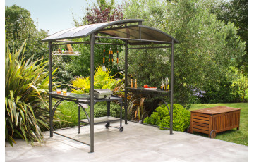 Abri de barbecue en aluminium et polycarbonate DCB Garden - Anthracite