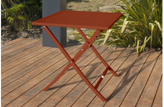 greemotion Table de jardin pliante Borkum table bois et métal table métal pliante petite table pliante d’extérieur 75 x 75 cm table de jardin 2 personnes table pliante d’appoint 