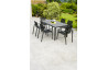 Ensemble table et fauteuils de jardin 6 personnes en aluminium anthracite DCB Garden MIAMI