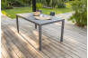 Ensemble table et fauteuils de jardin 6 personnes en aluminium anthracite DCB Garden MIAMI