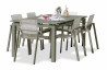 Ensemble table et fauteuils de jardin avec rallonge 6 personnes DCB Garden MIAMI