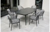 Table de jardin extensible PILAT 260 cm en aluminium Anthracite 8 personnes PARIS GARDEN