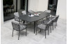 Table de jardin extensible PILAT 260 cm en aluminium Anthracite 8 personnes PARIS GARDEN