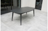 Ensemble table extensible et fauteuils de jardin PILAT en aluminium Anthracite 6 personnes PARIS GARDEN