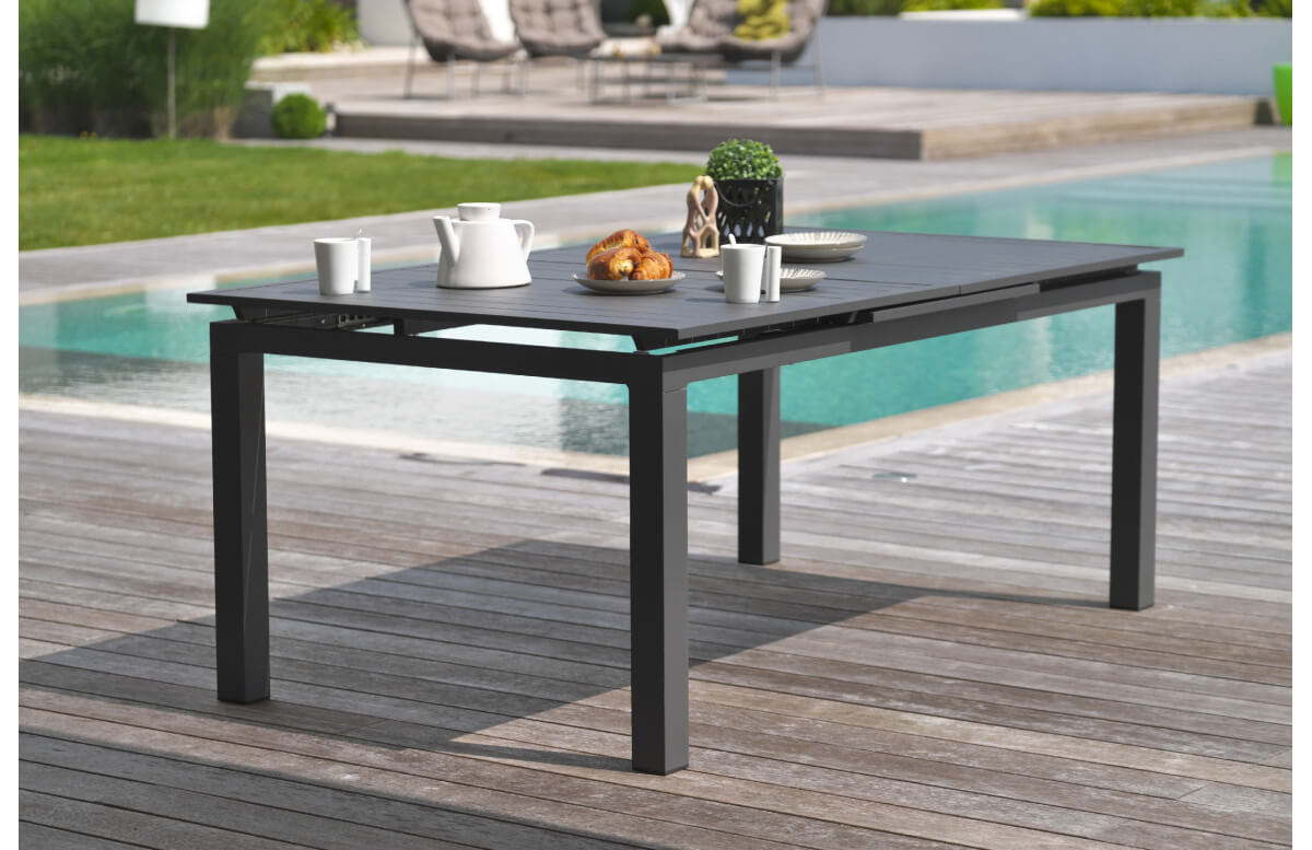 Table salon de jardin extensible en aluminium pour 8 personnes DCB Garden MIAMI