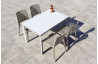 Ensemble table et chaises de jardin empilables 4 personnes Ezpeleta Meet-Park