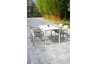 Ensemble table et fauteuils de jardin empilables 4 personnes Ezpeleta Meet-Dock