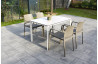 Ensemble table et fauteuils de jardin empilables 4 personnes Ezpeleta Meet-Dock