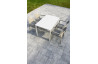 Ensemble table et fauteuils de jardin empilables 4 personnes Ezpeleta Meet-Dock