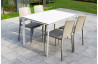 Ensemble table et chaises de jardin empilables 4 personnes Ezpeleta Meet-Hall