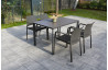 Ensemble table et fauteuils de jardin empilables 4 personnes Ezpeleta Meet-Dock