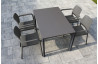 Ensemble table et fauteuils de jardin empilables 4 personnes Ezpeleta Meet-Dock