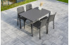 Ensemble table et chaises de jardin empilables 4 personnes Ezpeleta Meet-Hall