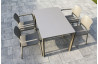 Ensemble table et fauteuils de jardin empilables 4 personnes Ezpeleta Meet-Dock