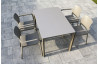 Ensemble table et fauteuils de jardin empilables 4 personnes Ezpeleta Meet-Dock