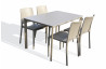 Ensemble table et chaises de jardin empilables 4 personnes Ezpeleta Meet-Hall