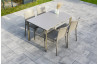 Ensemble table et chaises de jardin empilables 4 personnes Ezpeleta Meet-Hall