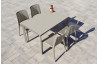 Ensemble table et chaises de jardin empilables 4 personnes Ezpeleta Meet-Park