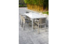 Ensemble table et fauteuils empilables de jardin 6 personnes Ezpeleta Meet-Dock