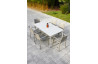 Ensemble table et fauteuils empilables de jardin 6 personnes Ezpeleta Meet-Hall