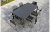 Ensemble table et fauteuils empilables de jardin 6 personnes Ezpeleta Meet-Dock