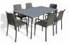 Ensemble table et fauteuils empilables de jardin 6 personnes Ezpeleta Meet-Hall