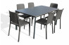 Ensemble table et chaises empilables de jardin 6 personnes Ezpeleta Meet-Hall