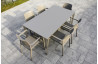 Ensemble table et fauteuils empilables de jardin 6 personnes Ezpeleta Meet-Dock