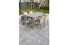 Ensemble table et fauteuils empilables de jardin 6 personnes Ezpeleta Meet-Dock