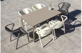 Ensemble table et chaises de jardin 6 personnes Ezpeleta Meet-Fado