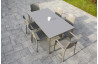 Ensemble table et chaises empilables de jardin 6 personnes Ezpeleta Meet-Hall