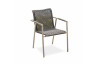 Fauteuil salon de jardin empilable en inox et corde Paris Garden CONCARNEAU