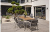 Table de jardin 6 personnes en inox et HPL imitation bois Paris Garden CONCARNEAU