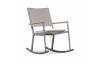Rocking chair de jardin HONFLEUR en aluminium et textilène Anthracite PARIS GARDEN