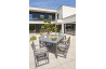 Ensemble table extensible et fauteuils de jardin pliants 6 personnes en aluminium & HPL Paris Garden HONFLEUR
